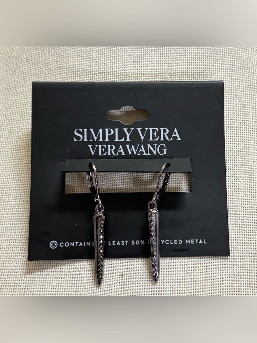 Simply Vera Vera Wang Gunmetal Black Earrings